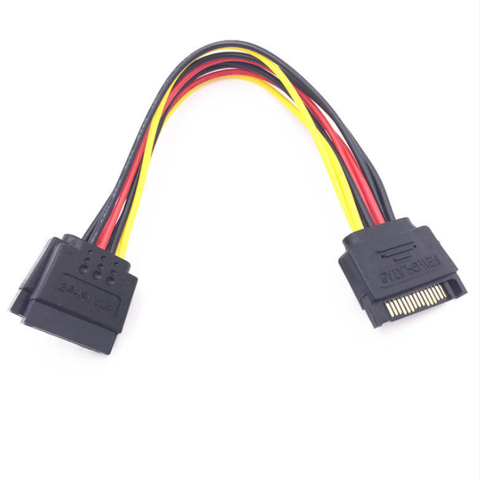 Adaptateur de connecteur universel SATA 15 broches mâle à 2 SATA 15 broches femelle, câble d'alimentation, séparateur de disque dur en Y ► Photo 1/2