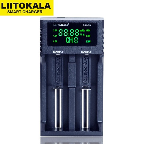Liitokala – chargeur de batterie au lithium LCD 2022 Lii-S2 3.7 18650 18350 18500 16340 20700B 21700 20700 14500 26650 V AA AAA NiMH 1.2 ► Photo 1/4