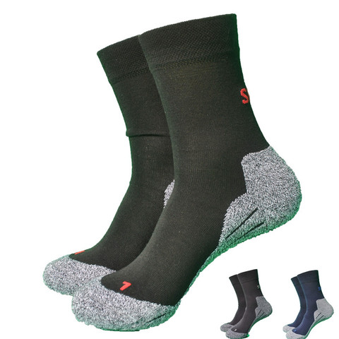 Coolmax – chaussettes de marche épaisses décontracté pour hommes, 1 paire, pour course professionnelle, 4 couleurs ► Photo 1/6