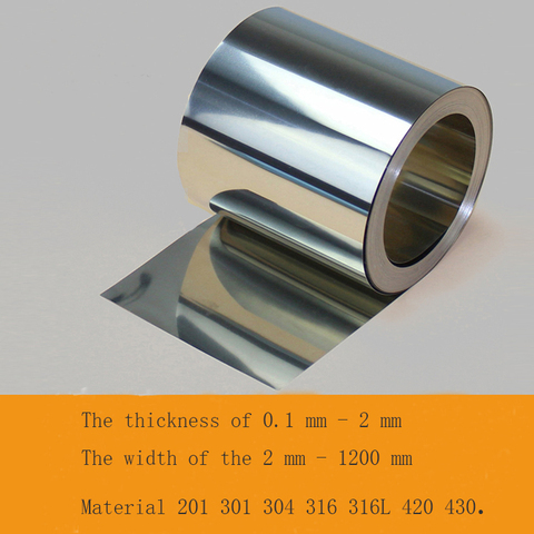 La bande de feuille d'acier inoxydable de ressort de feuille d'acier inoxydable de 0.1mm ou 0.2mm peut être adaptée aux besoins du client ► Photo 1/1