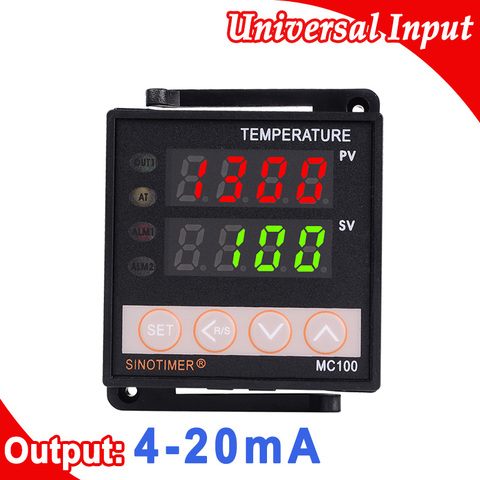 Régulateur de température numérique PID Thermocouple K ou PT100 Type entrée, sortie de courant 4-20mA ► Photo 1/6