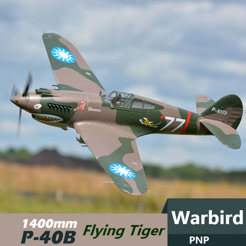 Avion tigre volant RC, échelle PNP, gante modèle Warbird, FMS 1400mm 1.4M, P40 P-40 ► Photo 1/6