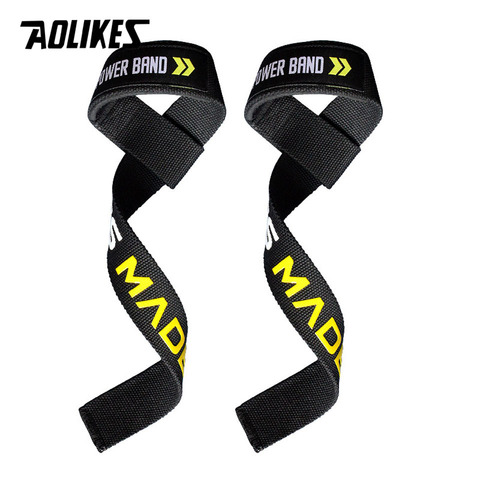 AOLIKES 1 paire bracelet d'haltérophilie Sport professionnel entraînement bandes de main poignet soutien sangles enveloppes gardes pour Gym Fitness ► Photo 1/6