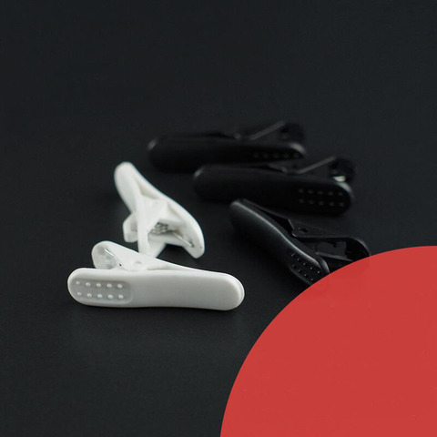 Pinces à collier pour écouteurs MP3 MP4, 15 pièces, clips pour câble d'écouteurs, pour remplacement, noir et blanc ► Photo 1/6