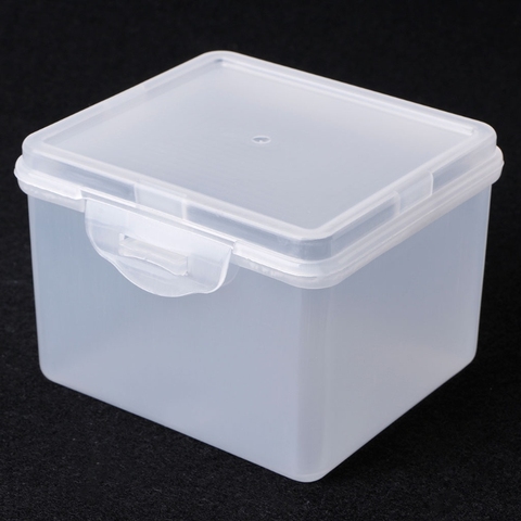Boîte de rangement rectangulaire en plastique transparent bijoux perles Collection conteneur organisateur 9.4*8.4*6.5cm ► Photo 1/6