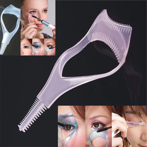 Cils Outils 3 en 1 Maquillage Mascara Bouclier Garde Bigoudi Applicateur Peigne Guide ► Photo 1/6