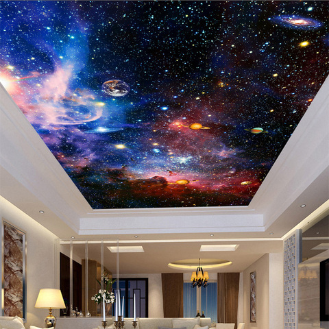 Papier peint Mural 3D cosmique ciel étoilé moderne ► Photo 1/6