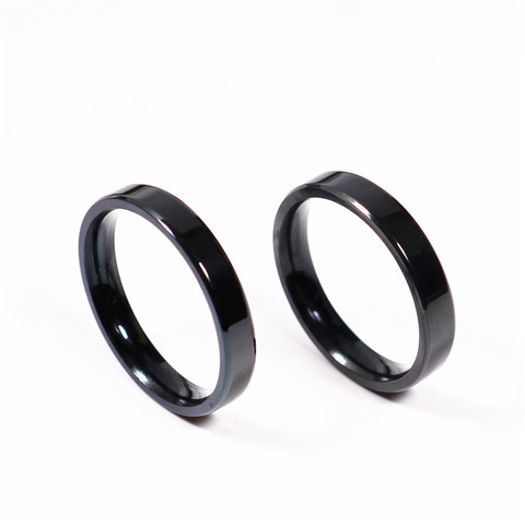 MANGOSKY 1 pièce minuscule mince 3mm bague hommes femmes titane noir ► Photo 1/6