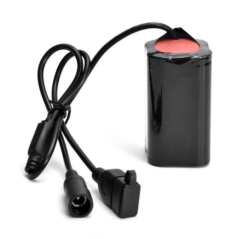 GTF – Pack de batteries 6800mAh 8.4V, USB + Port DC, rechargeables, 4x18650, pour phares de vélo ► Photo 1/1