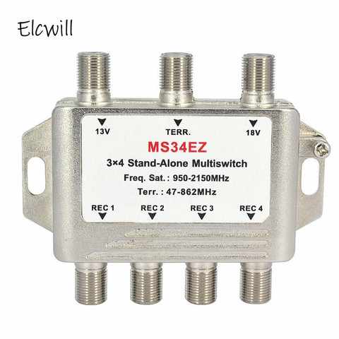 3 en 4 Out 3x4 Satellite multicommutateur séparateur ale TV LNB commutateur Cascade Satellite ► Photo 1/5