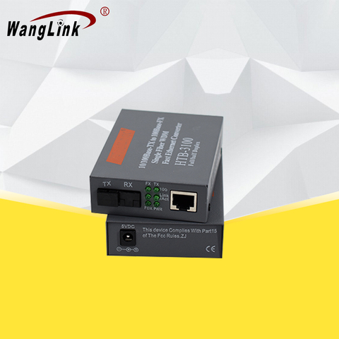 Wanglink 10/100M monomode fibre optique convertisseur de médias SC HTB-3100 A/B 25km 1 paire ► Photo 1/1