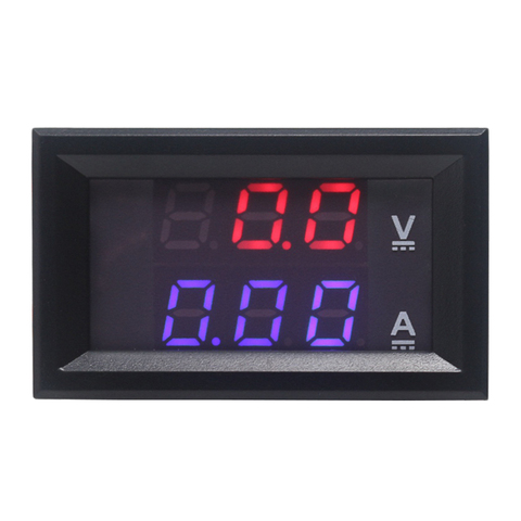 Voltmètre numérique à double affichage, testeur de courant, tension ampère, 100 pouces, bleu, rouge, 0.28 V, 10a, livraison gratuite ► Photo 1/6
