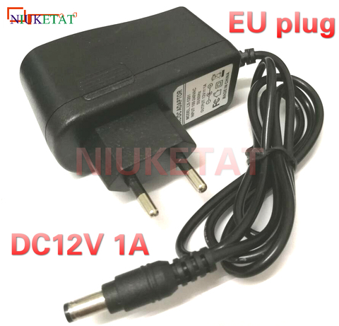 1 pièces DC 12 V 1A AC100V-240V EU prise convertisseur adaptateur d'alimentation 12V1A 1000mA interface 5.5mm * 2.1mm (2.5mm) bande led d'entraînement ► Photo 1/3