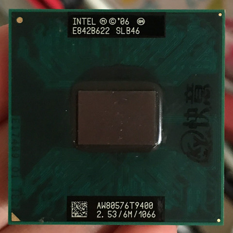 Processeur Intel Core 2 Duo T9400 pour ordinateur portable, PGA 478, CPU 100%, fonctionne correctement ► Photo 1/2