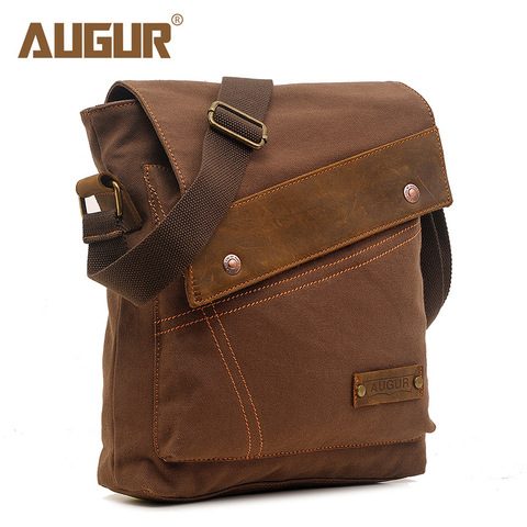 AUGUR 2022 toile sac à bandoulière hommes armée militaire Vintage Messenger sacs grand sac à bandoulière décontracté voyage sacs ► Photo 1/6