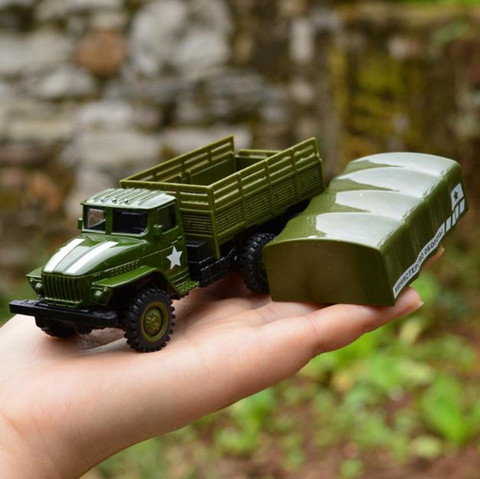 1: 64 alliage pull back véhicule militaire modèle, haute simulation militaire camion jouet, métal coule sous pression, jouet véhicule, livraison gratuite ► Photo 1/5