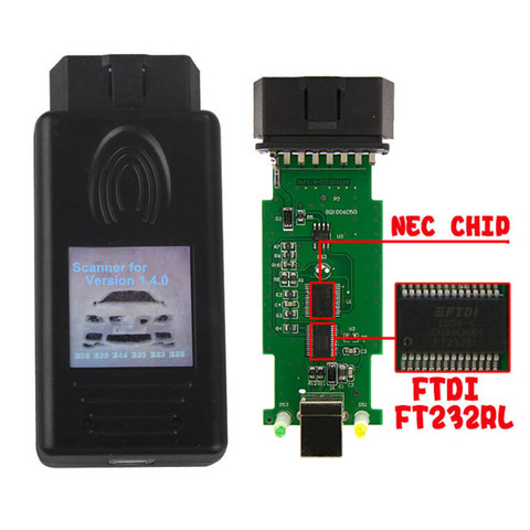 FT232RL SCANNER 1.4.0 de Diagnostic pour BMW, lecteur de Code OBD2, Interface USB 2022, Version déverrouillée, 1.4 ► Photo 1/6
