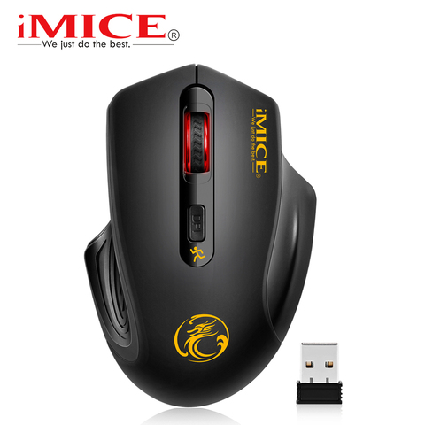 IMice – souris optique sans fil 2000DPI, 4 boutons, 2.4G, USB, silencieuse, ergonomique, pour ordinateur portable et fixe ► Photo 1/6