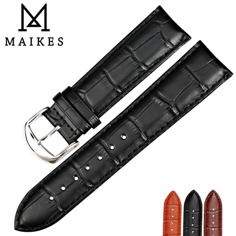MAIKES – Bracelet de montre en cuir véritable, 12mm-24mm, ceinture, accessoires pour Casio ► Photo 1/6