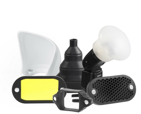 Selens Kit d'accessoires Flash magnétique 7 filtres de couleur grilles en nid d'abeille sphère rebond Snoot modificateur d'éclairage pour Speedlite ► Photo 1/6