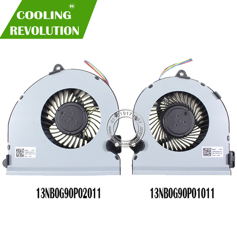 Ventilateur refroidisseur pour ASUS, pour ASUS GL701 FCN, DFS682212M00T, FK5B, DFS593512MN0T, FK5C, 13N1-32P0101, 13N1-32P0201 ► Photo 1/1