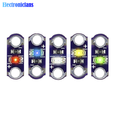 LilyPad – Module de lumière LED jaune/vert/blanc/bleu/rouge pour Arduino, KIT de bricolage, 5 pièces ► Photo 1/1
