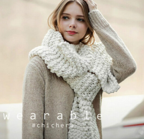 ZA nouveau 2017 épais laine femmes hiver écharpe longue taille chaud mode solide écharpes et enveloppes ► Photo 1/6