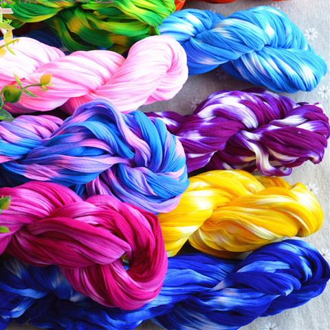 Stockage en Nylon pour fleurs multicolores 2.0m, 5 pièces/lot, accessoire pour fleurs en Nylon, fait à la main ► Photo 1/6