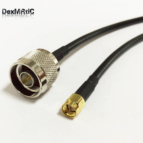 Câble d'extension d'antenne RF Wifi, 50CM/100CM, SMA mâle à Type N mâle, vente en gros ► Photo 1/4