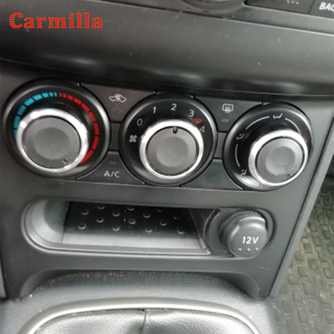 3 pièces/ensemble de boutons de climatisation en alliage d'aluminium, contrôle thermique, 2012, bouton de climatisation pour voiture, adapté à Nissan Qashqai bouton de commutation ► Photo 1/6