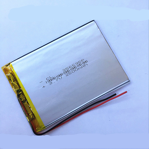 Dinto 1pc 2500mAh 3.7V 356595 tablette Li-ion Lithium polymère batterie Rechargeable li-po Battteries pour PDA mi tablette PC DVR ► Photo 1/2
