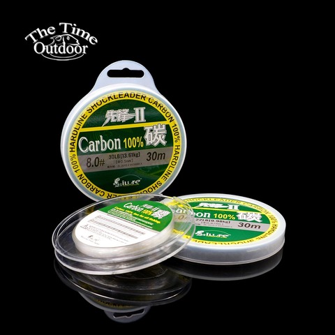 30M 100% fluorocarbone ligne de pêche 4-45BL 0.16-0.64mm Monofilament en Fiber de carbone carpe fil Leader évier ligne fil de peche nylon flurocarbonoe ► Photo 1/6