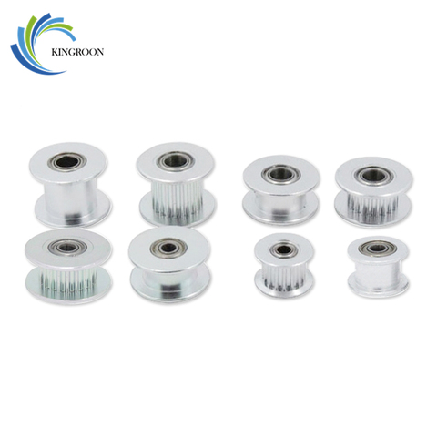 10 pcs/lot GT2 Fou Poulie 16 Dents 20 Dent Partie De L'alésage De la Roue 3mm 5mm En Aluminium Denture largeur 6mm 10mm 3D Imprimantes Pièces ► Photo 1/4