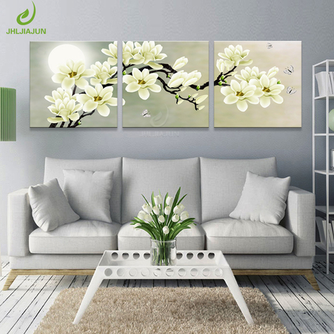 Peinture murale sur toile d'orchidées vertes et affiches florales ► Photo 1/6