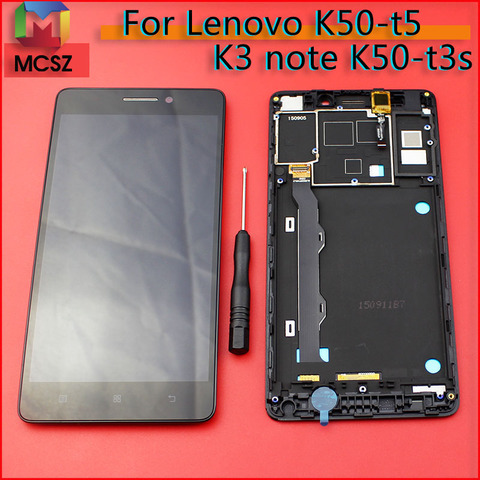 Ensemble écran tactile LCD avec châssis, pour Lenovo K50-t5 K3 Note K50a40, K50-t3s ► Photo 1/2