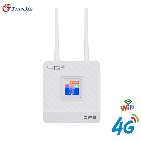 TIANJIE – routeur wi-fi CPE 4G/3G LTE, débloqué, carte Sim, point d'accès Mobile, WAN/LAN, antennes externes, passerelle ► Photo 1/6