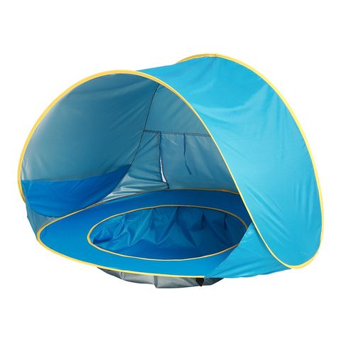 Tente de plage pour bébé avec piscine, pare-soleil Portable, pliable, maison de jeu, jouets souples d'intérieur et d'extérieur pour enfants ► Photo 1/6