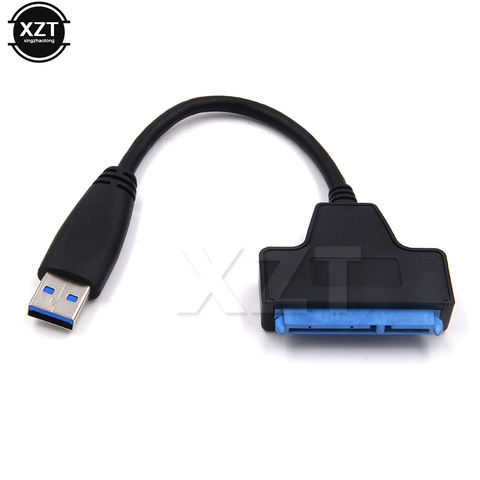 1 pcs USB 3.0 vers SATA 22 Broches 2.5 Pouce Disque Dur pilote SSD Adaptateur Câble Convertisseur Super Speed Hot Vente de haute qualité nouveau ► Photo 1/5