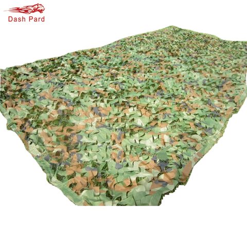 Chasse Camping 2 couches Camo Net 2X3 m Woodland Camouflage Net Jungle Feuilles Pour Militaire De Voiture Couverture D'ombre avec corde de coup ► Photo 1/6