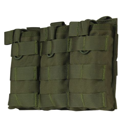 MOLLE à toit ouvert Triple pochette rapide AK AR M4 FAMAS poche magnétique Airsoft équipement de Paintball militaire en plein air ► Photo 1/5