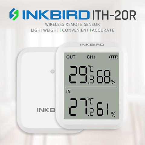 Inkbird ITH-20R Hygromètre Numérique Thermomètre Intérieur Jauge D'humidité avec 1 Émetteur de Température Précis Aquarium Chambre Garage ► Photo 1/6