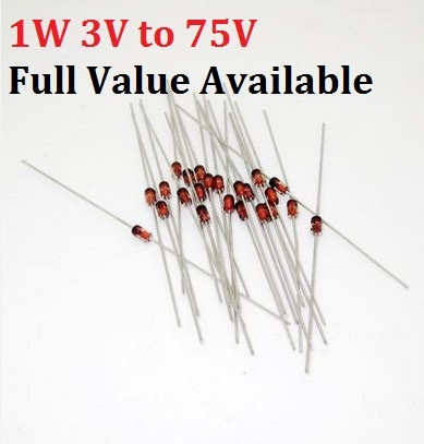 1W 50 pièces IN4752A/33V 1N4753A/36v 1n474a/39V 1n475a/43V 1n475a/47V/51V/56V/62V 1N4760A/68V 1N4761A/75V ► Photo 1/2