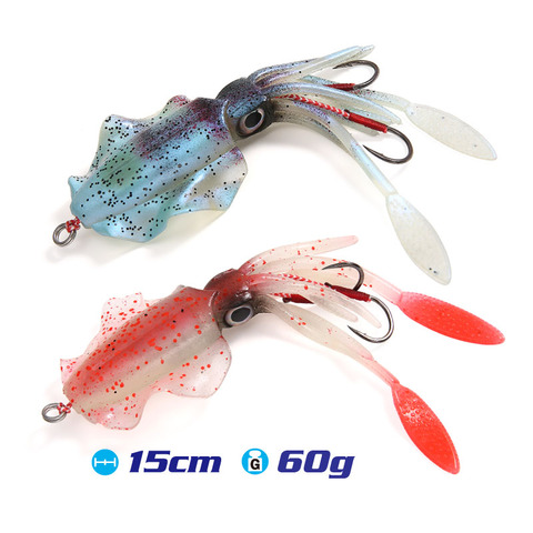 FSTK 15 cm/60g UV soft lure jigging leurre leurre peche souple mer turluttes pour calamars ► Photo 1/6