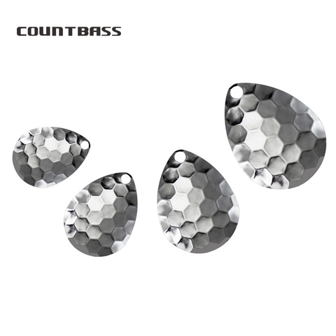 50 pièces en acier Nickel Colorado Spinner lames motif hexagonal qualité supérieure taille 2-5, tailles assorties ► Photo 1/6