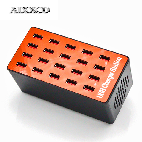 AIXXCO – chargeur USB 20 ports 18a 90W, HUB LED, Station de charge, universel, pour téléphone portable, bureau, maison ► Photo 1/6