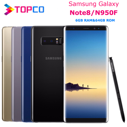 Samsung – smartphone Galaxy Note 8 N950F, Version globale, téléphone portable, 4G, Android, Exynos, Octa Core, écran de 6.3 pouces, double caméra de 12 mpx, 6 go de RAM, 64 go de ROM, NFC ► Photo 1/6