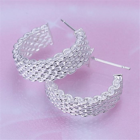 Boucles d'oreilles couleur argent pour femmes, cadeau de mariage, bijoux de haute qualité, accessoires beaux dames, mode préférée E082 ► Photo 1/4