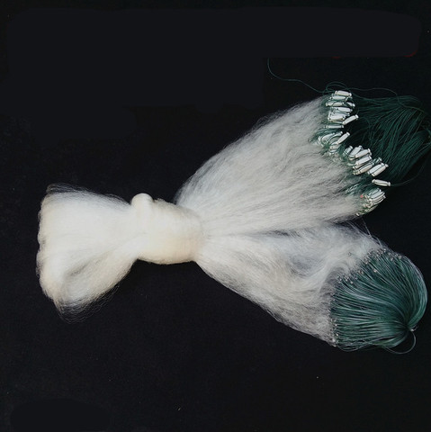 Filet de pêche à flotteur en Nylon, 30M x 1.2M, vert clair, blanc, avec piège à poisson, Monofilament, petit accessoire ► Photo 1/5