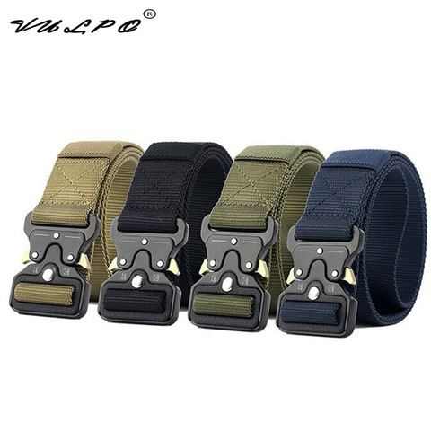 VULPO équipement militaire armée tactique ceinture hommes épaissir métal boucle robuste Nylon ceinture Combat ceintures plusieurs couleurs ► Photo 1/6