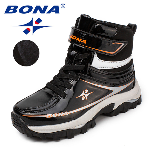 BONA – bottines synthétiques à lacets pour enfants, chaussures d'hiver de Style classique pour garçons et filles, confortables, nouvel arrivage, livraison gratuite ► Photo 1/6